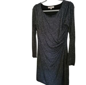 Ann Taylor Loft, Long-sleeve Heather grey dress Size Medium